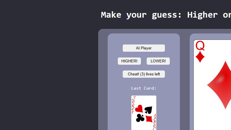 Higher or Lower screenshot